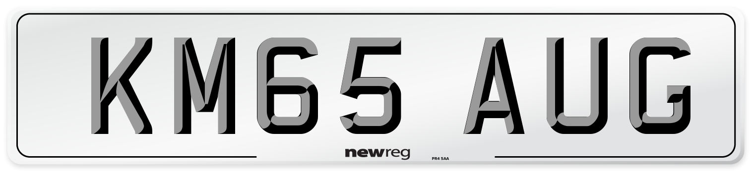 KM65 AUG Number Plate from New Reg